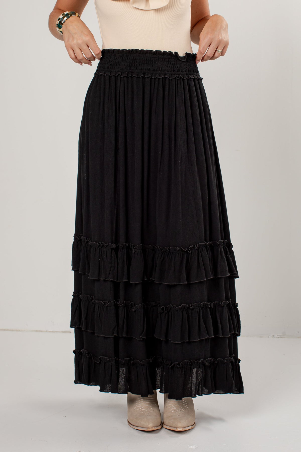 Homegrown Ruffle Maxi Skirt