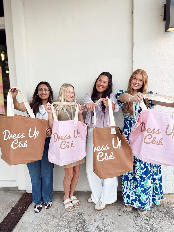 🛍️ FREE BAG ALERT! 🎀🤎

Spend $150+ and get a FREE Dress Up Club tote with your order! Because a n...