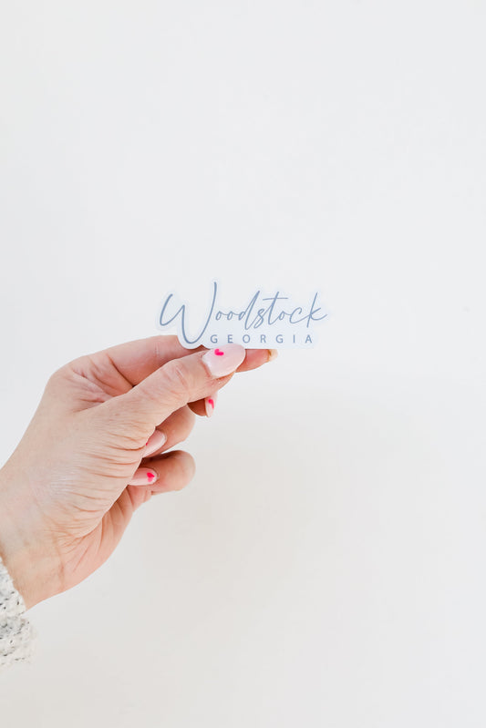Woodstock Georgia Script Sticker