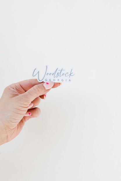 Woodstock Georgia Script Sticker