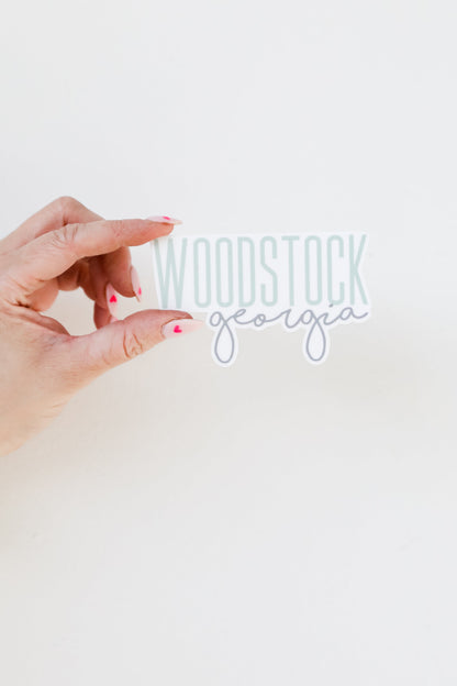 Woodstock Script Sticker